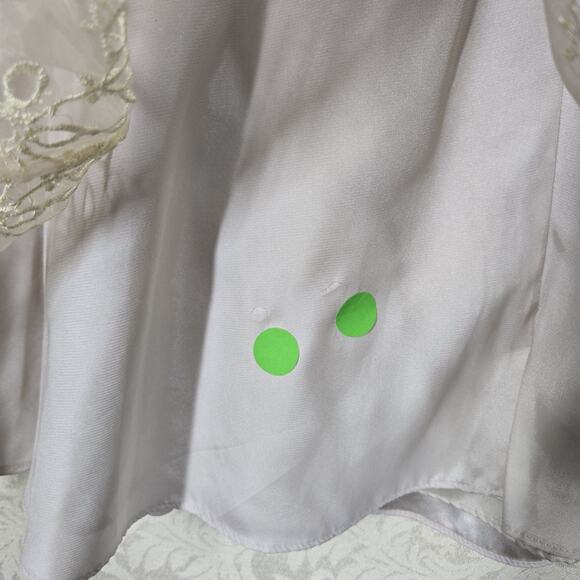 Haley Logan by Adrianna Papell Strapless Dress sz 3/4* Beige Chiffon Embroidered - Picture 10 of 16